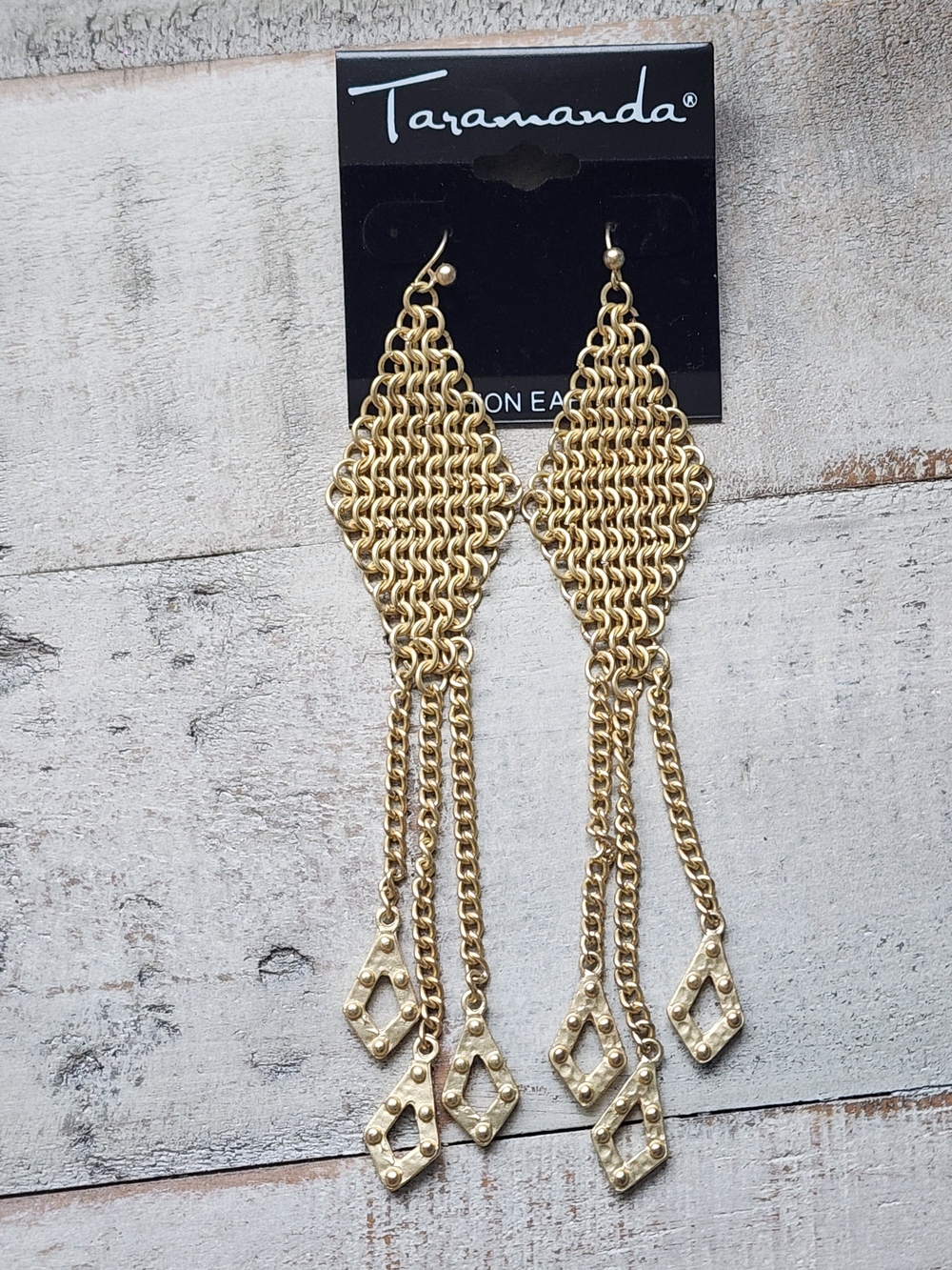 Gold Chain Fringe Drop Earrings